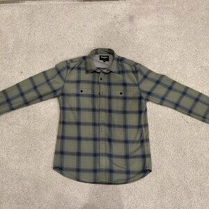 Bonobos Green Plaid Slim Stretch Flannel Shirt Medium